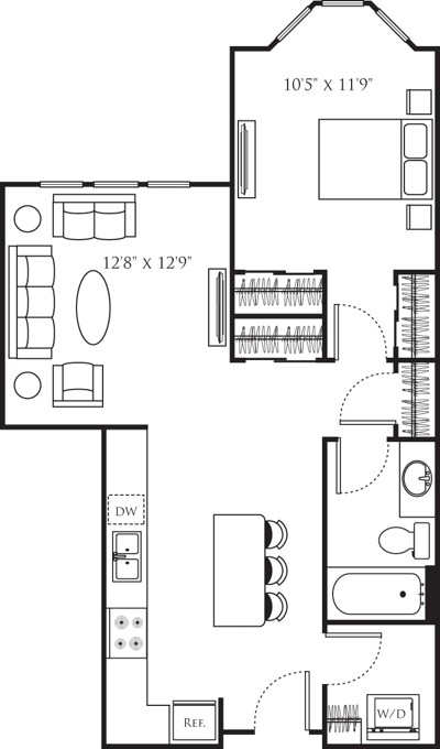Floor plan layout diagram for A19